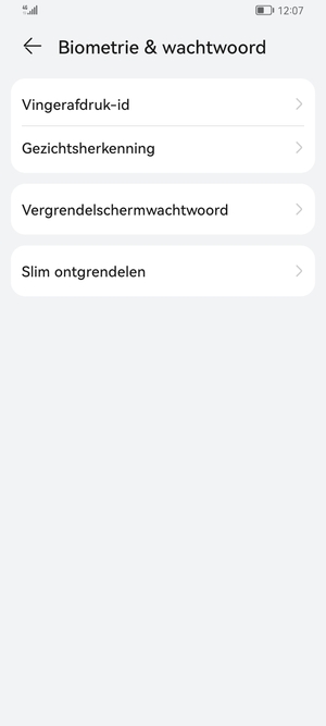 Selecteer Vergrendelschermwachtwoord
