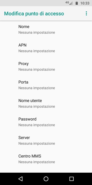 Inserisci informazioni MMS
