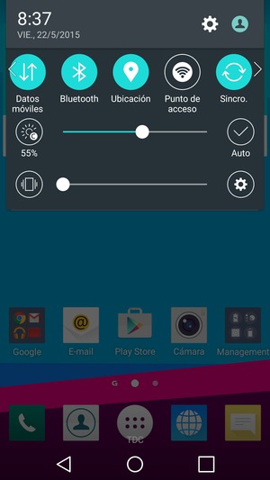 Desactive Bluetooth y Ubicación