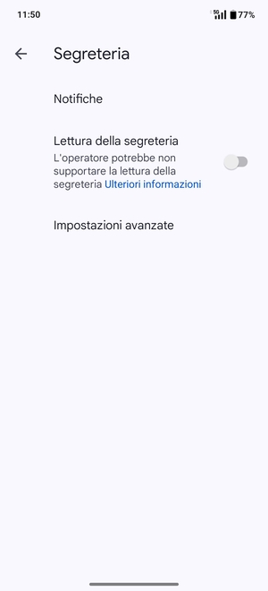 Seleziona Impostazioni avanzate