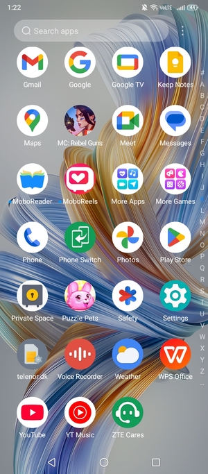 Scroll to and select Settings
