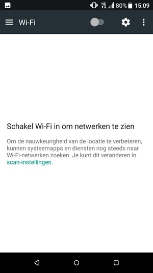 Schakel Wi-Fi in