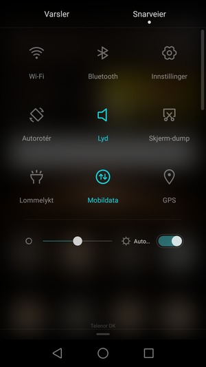 Velg Lyd for å bytte til vibrasjonsmodus