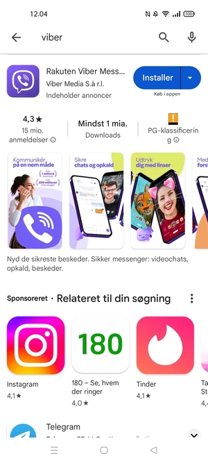 Vælg appen