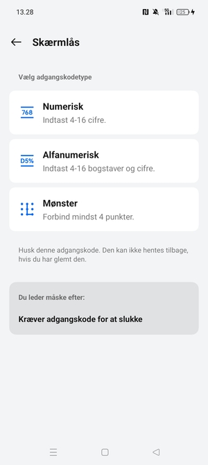 Vælg Mønster