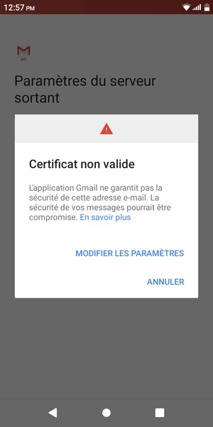 Sélectionnez MODIFIER LES PARAMÈTRES