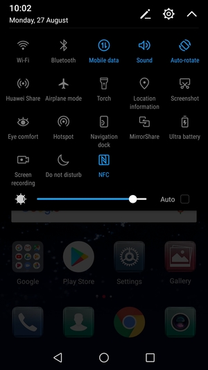 Adjust brightness to the required level
