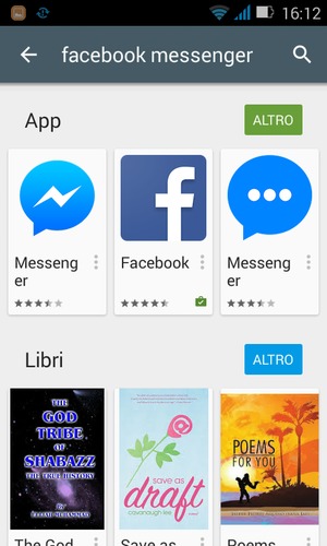 Seleziona l'applicazione