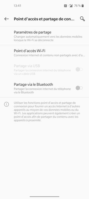 Sélectionnez Point d'accès Wi-Fi