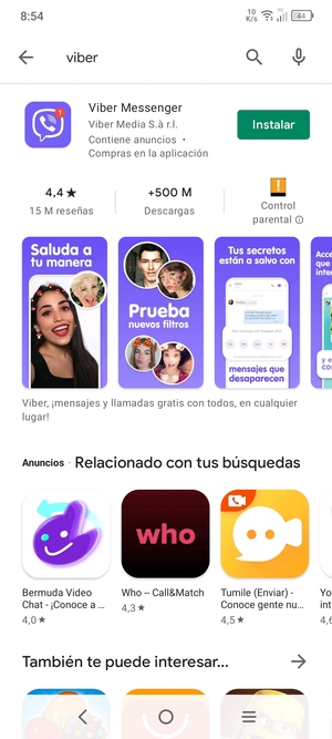 Seleccione la aplicación