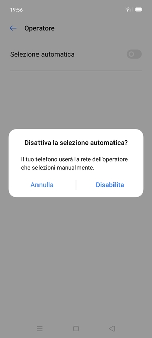 Seleziona Disabilita