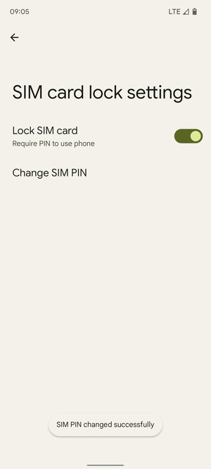 Your SIM PIN has been changed