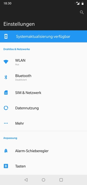 Wählen Sie SIM & Netzwerk