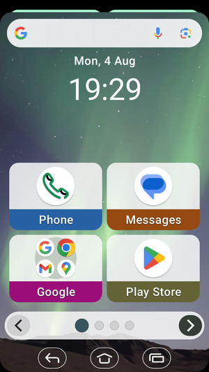 Slide down the top menu