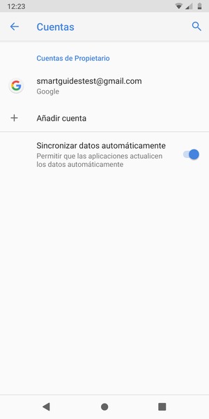 Seleccione su cuenta Google