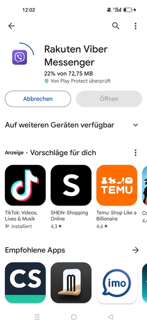 Warten Sie, bis der Installationsprozess  beendet ist