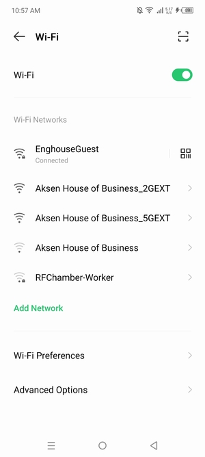 You are now connected to the Wi-Fi network