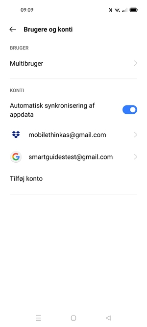 Vælg din Google-konto