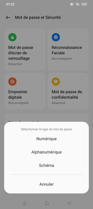 Sélectionnez Schéma
