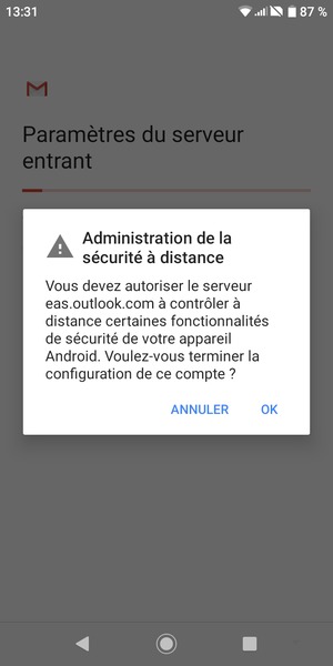Sélectionnez OK