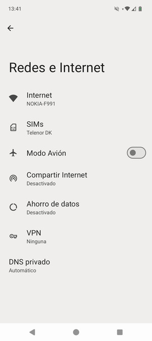 Seleccione Compartir Internet