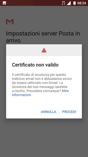 Seleziona PROCEDI