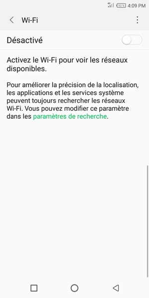 Activer le Wi-Fi