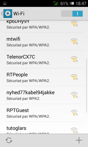 Sélectionnez le réseau sans fil auquel vous souhaitez vous connecter