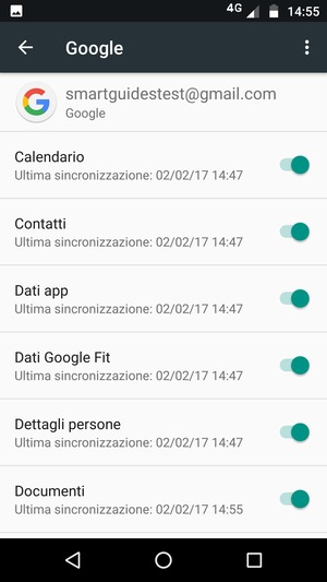 Seleziona il tasto Menu