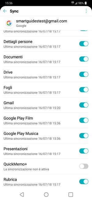 Assicurati che Rubrica sia selezionato