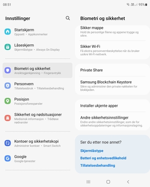 Bla til og velg Andre sikkerhetsinnstillinger