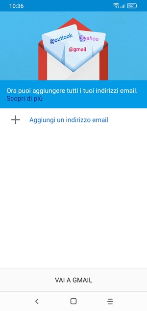 Seleziona Aggiungi un indirizzo email