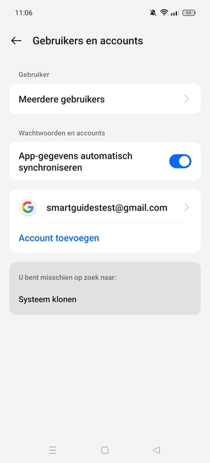 Selecteer uw Google-account