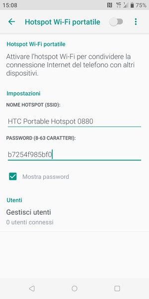 Attiva Hotspot Wi-Fi portatile