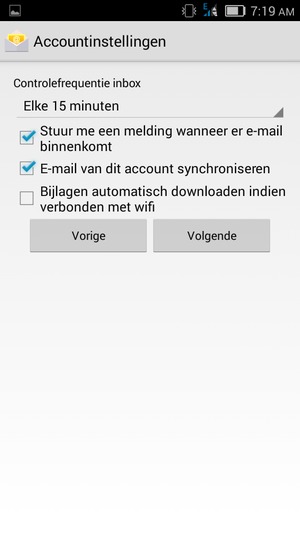 Selecteer Volgende