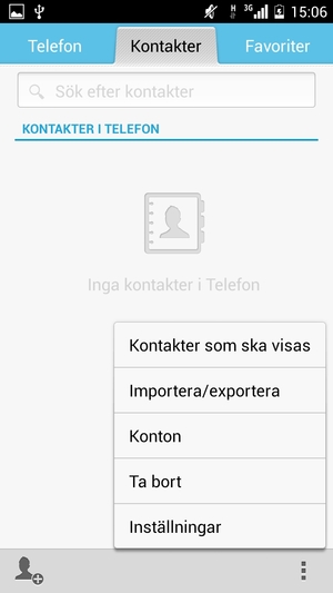 Välj Importera/exportera
