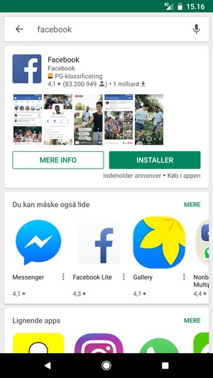Vælg appen