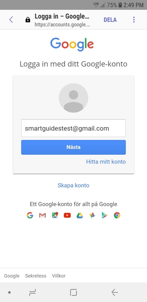 Välj Nästa