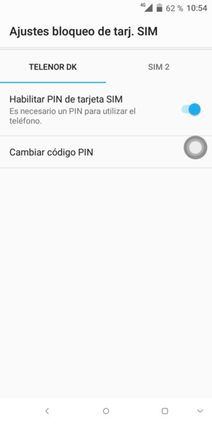 Seleccione Public y luego seleccione Cambiar código PIN