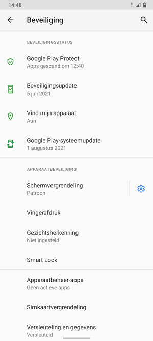 Selecteer Simkaartvergrendeling