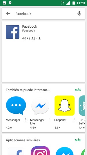 Seleccione la aplicación