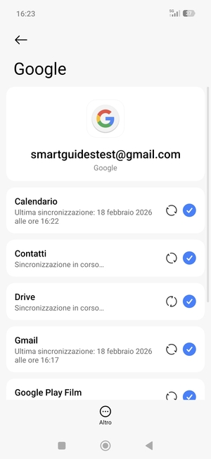 Le tue informazioni verranno sincronizzate
