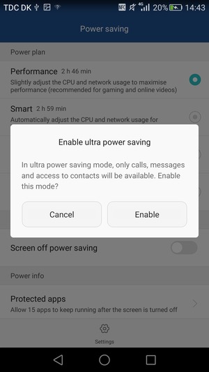 Select Enable