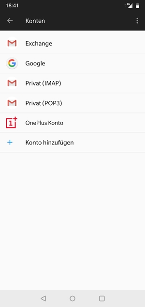 Wählen Sie Google