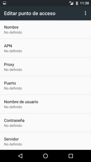 Introduzca la información de MMS
