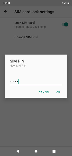 Enter your New SIM PIN and select OK