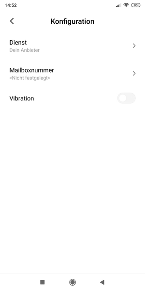 Wählen Sie Mailboxnummer