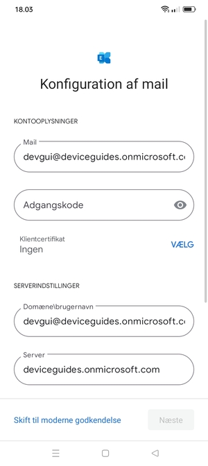 Indtast din adgangskode