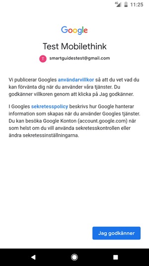 Välj Jag godkänner
