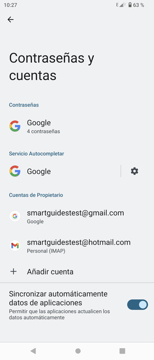 Seleccione su cuenta Google